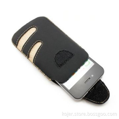 Leather Cases for Apple's iPhone 4, Velcro and Pull-tab Back, Fine Workmanship in Side Stitches